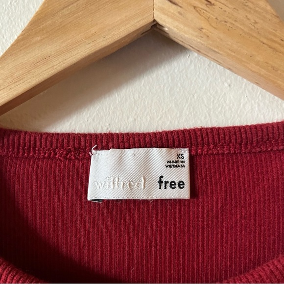 Aritzia Wilfred Free Louise Ribbed Midi Dress In Reddish Women XS - Picture 9 of 11